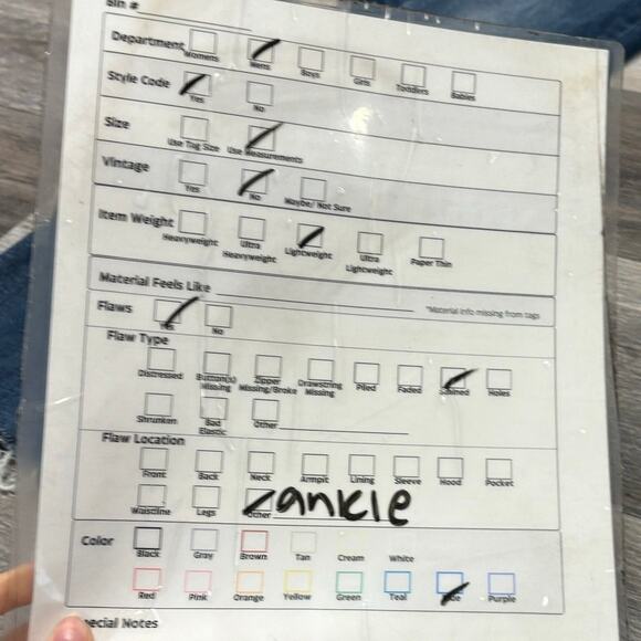 American Eagle Flex Dark Wash Faded Blue Mens 40x29 Frayed‎ Hem Skinny Jeans - Picture 14 of 14